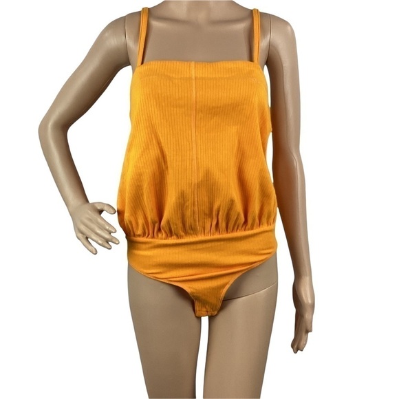 Free People Tops - Free People Marissa Bodysuit Size M Tangerine